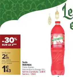 Carrefour MIRINDA Soda offre