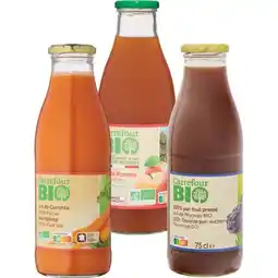 Carrefour CARREFOUR BIO SUR TOUS LES JUS EN BOCAL offre