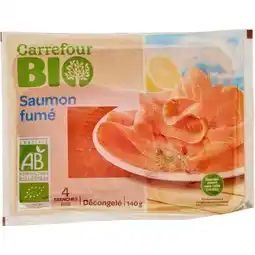 Carrefour CARREFOUR BIO Saumon fumé offre