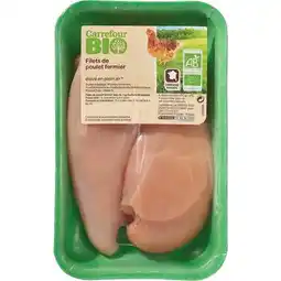 Carrefour CARREFOUR BIO Filets de poulet fermier offre