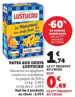 Bi1 Pates aux oeufs lustucru offre