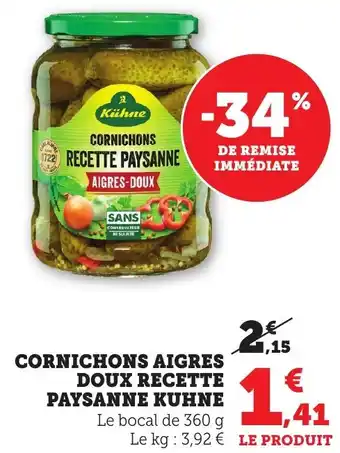 Bi1 Cornichons aigres doux recette paysanne kuhne offre