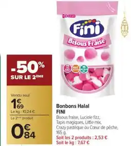 Carrefour FINI Bonbons Halal offre