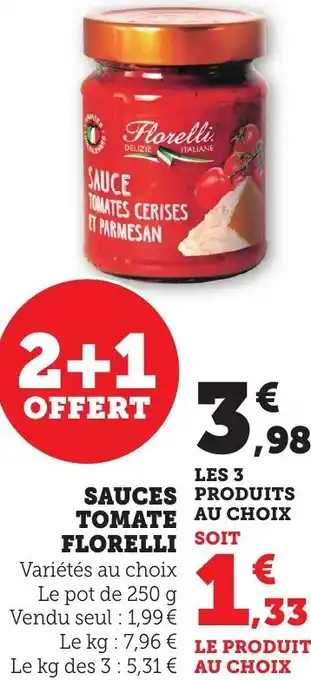 Bi1 Sauces tomate florelli offre