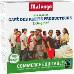 Carrefour MALONGO Dosettes de café offre