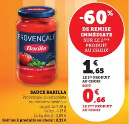 Bi1 Sauce barilla offre