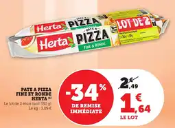 Bi1 Pate a pizza fine et ronde herta offre