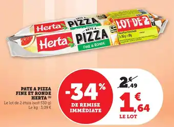 Bi1 Pate a pizza fine et ronde herta offre