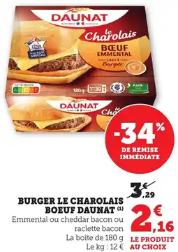 Bi1 Burger le charolais boeuf daunat offre