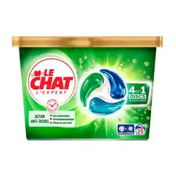 Carrefour LE CHAT Lessive capsules 4 en 1 discs offre