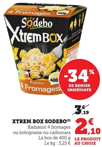 Bi1 Xtrem box sodebo offre