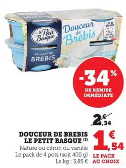 Bi1 Douceur de brebis le petit basque offre