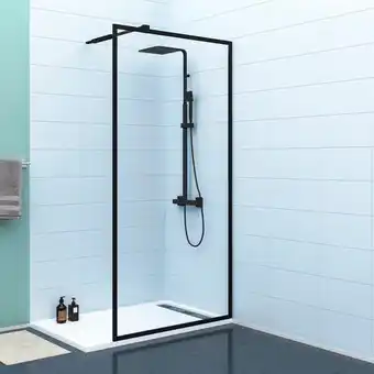 Brico Dépôt Paroi de douche walk-in 100 cm cadre noir offre