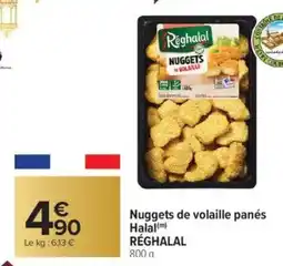 Carrefour RÉGHALAL Nuggets de volaille panés Halal offre