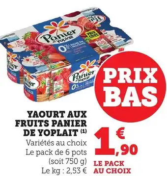 Bi1 Yaourt aux fruits panier de yoplait offre