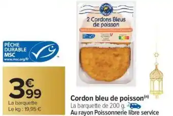 Carrefour Cordon bleu de poisson offre