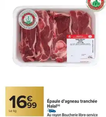 Carrefour Épaule d'agneau tranchée Halal offre