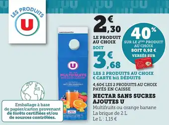 Bi1 Nectar sans sucres ajoutes u offre