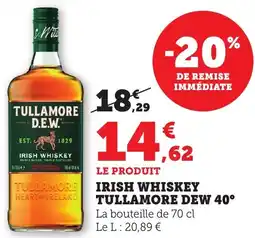 Irish whiskey tullamore dew 40°
