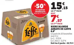 Bi1 Biere blonde abbaye de leffe 6.6 offre
