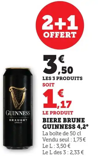 Bi1 Biere brune guinness 4,2° offre