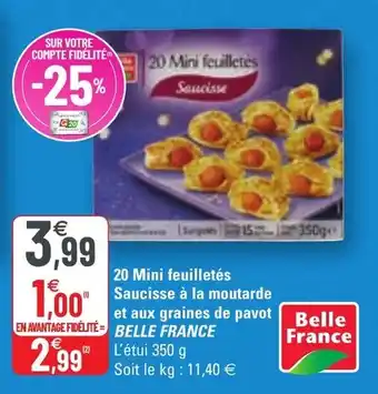 20 Mini feuilletés saucisse à la moutarde