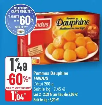 G20 Pommes dauphine FINDUS offre