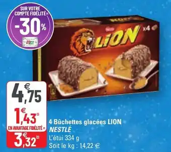 4 Bûchettes glacées
