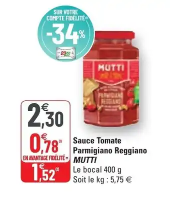 Sauce tomate parmigiano reggiano MUTTI