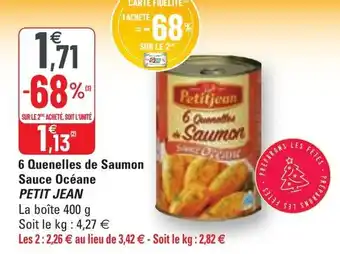 G20 6 Quenelles de saumon sauce océane offre