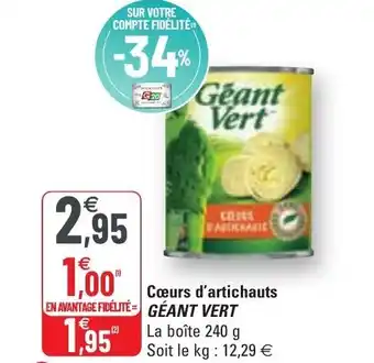 G20 Cœurs d'artichauts géant vert offre