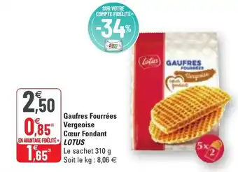 G20 Gaufres fourrées vergeoise cœur fondant offre