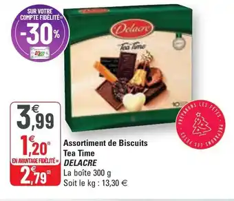 G20 Assortiment de biscuits tea time DELACRE offre