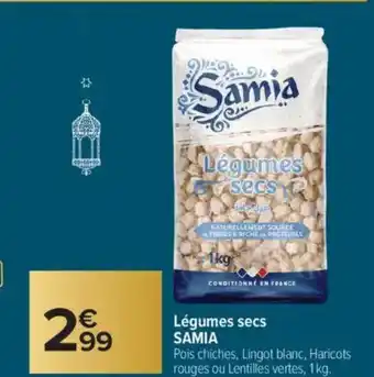 Carrefour SAMIA Légumes secs offre