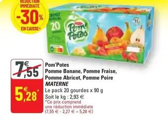 G20 Pom'potes pomme banane offre