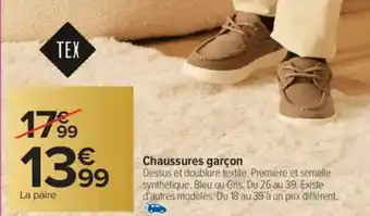 Carrefour TEX Chaussures garçon offre