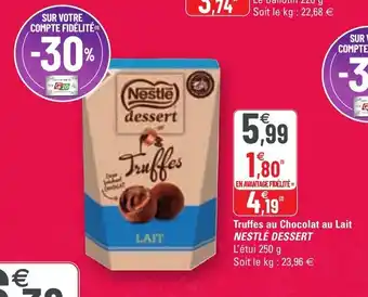 G20 Truffes au chocolat au lait offre