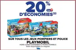 Carrefour PLAYMOBIL Sur tous les jeux pompiers et police offre