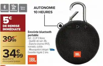 Carrefour JBL Enceinte bluetooth portable offre