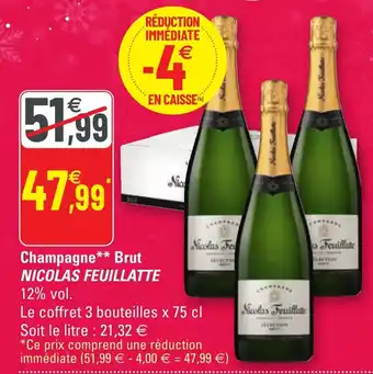 Champagne brut NICOLAS FEUILLATTE