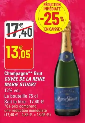 G20 Champagne brut cuvée de la reine marie stuart offre