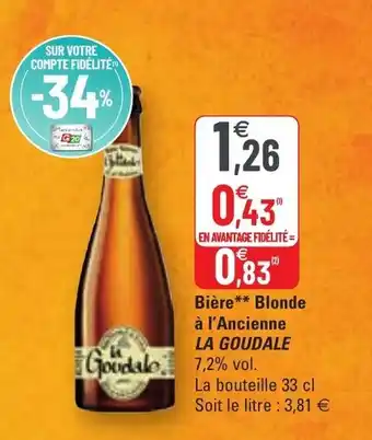 Bière blonde à l'ancienne LA GOUDALE