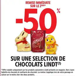 Intermarché Hyper Sur une selection de chocolats lindt offre