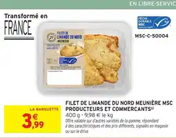 Intermarché Hyper Filet de limande du nord meunière msc producteurs et commercants offre