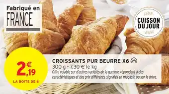 Intermarché Hyper Croissants pur beurre x6 offre