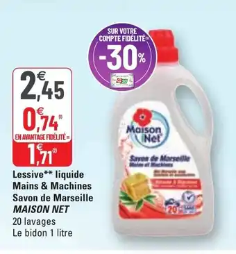 G20 Lessive liquide mains & machines offre