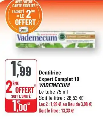 G20 Dentifrice expert complet 10 offre