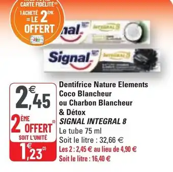 G20 Dentifrice nature elements coco blancheur offre