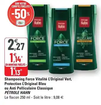G20 Shampooing force vitalité l'original vert offre