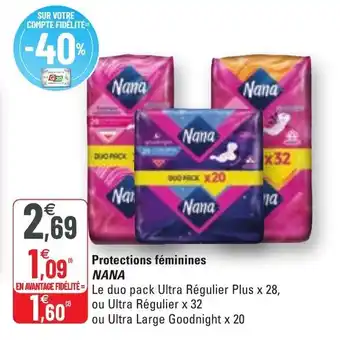 G20 Protections féminines NANA offre